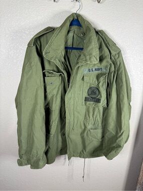Olive Green Seabees Military Jacket
